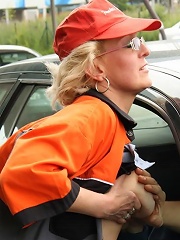 Out in the woods for a naughty granny threesome with really hot fucking of her box