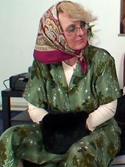 Dirty granny lets him fuck her pussy and cum on her so she can have a taste of it